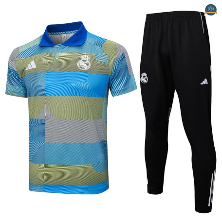 Diseño Real Madrid Polo + Pantalones Equipación Azul/verde/negro 2025/2026