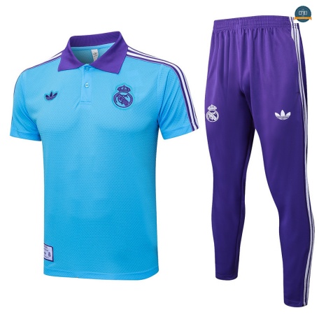 Comprar Real Madrid Polo + Pantalones Equipación Azul claro/Violeta/Blanco 2025/2026