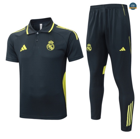 Comprar Real Madrid Polo + Pantalones Equipación Gris oscuro/verde 2025/2026