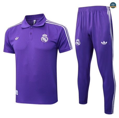 Outlet Real Madrid Polo + Pantalones Equipación Violeta/Blanco 2025/2026