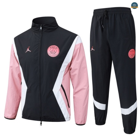 Diseño Chaqueta cortavientos PSG Equipación negro/rosa/Blanco 2025/2026