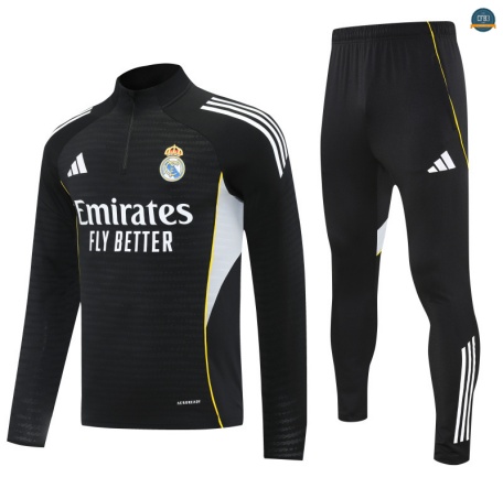 Crea Chándal Real Madrid Equipación negro/Blanco/AMARILLO 2025/2026