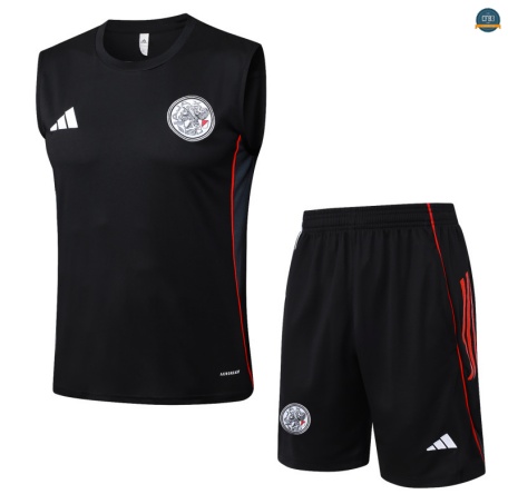 Crea Camiseta Sin Mangas Ajax Equipación negro/rojo/Gris 2025/2026