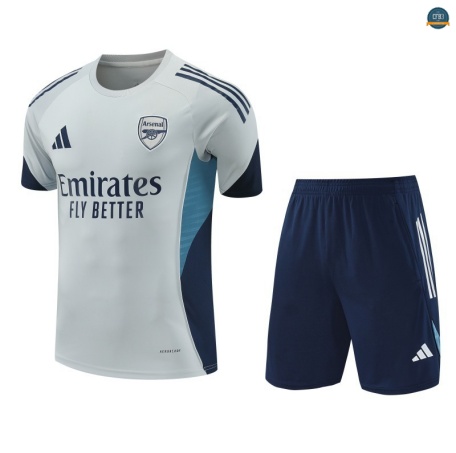 Diseño Camiseta Arsenal + Pantalón Equipación Gris/Azul marino/Azul 2025/2026
