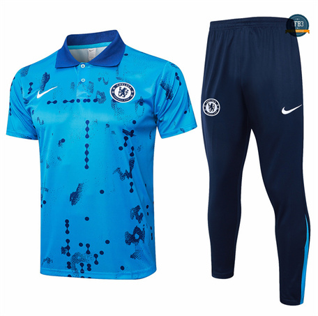 Hacer Camiseta entrenamiento Chelsea Polo + Pantalones azul 2024/2025
