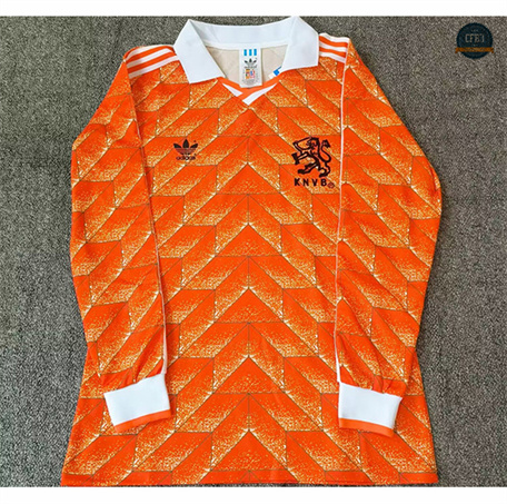 Venta Camiseta Retro 1988 Países Bajos 1ª Equipación Manga Larga