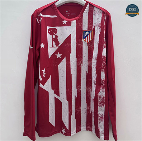 Cfb3 Camiseta futbol Atletico Madrid Equipación Manga Larga Rojo 2025/2026