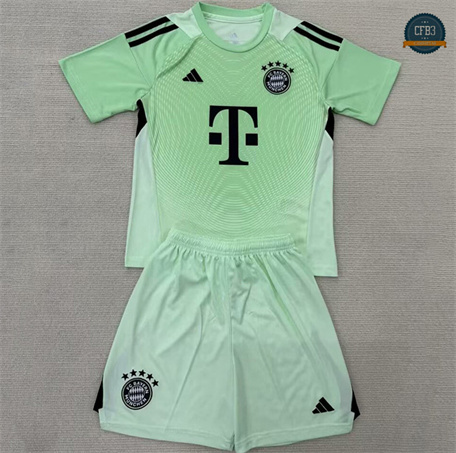 Cfb3 Camiseta futbol Bayern Múnich Niño Equipación Portero Verde 2025/2026
