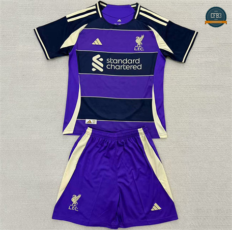 Cfb3 Camiseta futbol Liverpool Niño Equipación Púrpura 2025/2026