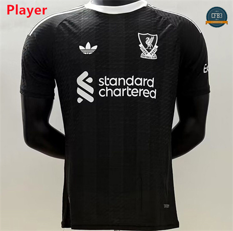 Cfb3 Camiseta futbol Liverpool Player Equipación Portero Negro 2025/2026