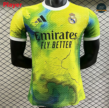 Cfb3 Camiseta futbol Real Madrid Player Equipación Training Amarillo/Vert 2025/2026