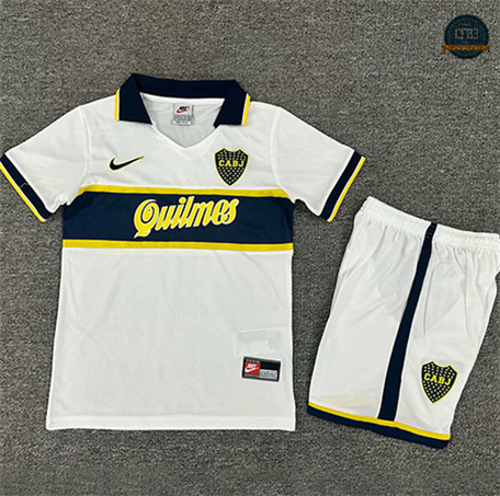 Cfb3 Camiseta futbol Retro 1996-97 Boca Niño 2ª Equipación
