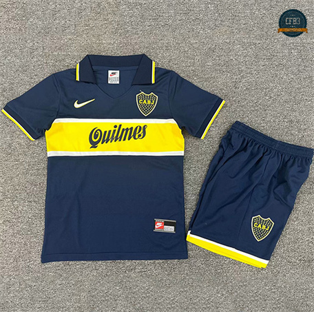 Cfb3 Camiseta futbol Retro 1996-97 Boca Niño 1ª Equipación