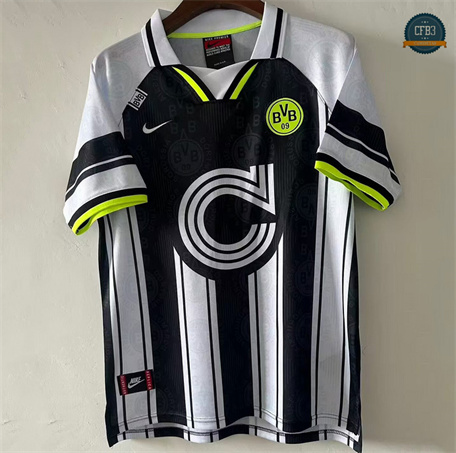Cfb3 Camiseta futbol Retro 1995 Borussia Dortmund 2ª Equipación