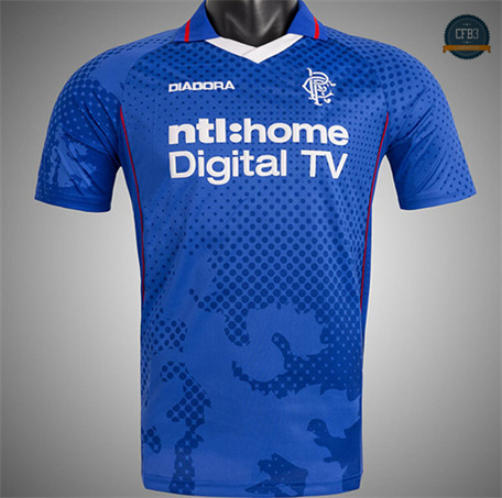 Cfb3 Camiseta futbol Retro 2002-03 Glasgow Rangers FC 1ª Equipación