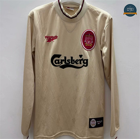 Cfb3 Camiseta futbol Retro 1996-97 Liverpool 2ª Equipación Manga Larga