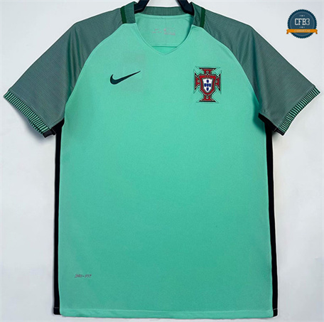 Cfb3 Camiseta futbol Retro 2016 Portugal 2ª Equipación