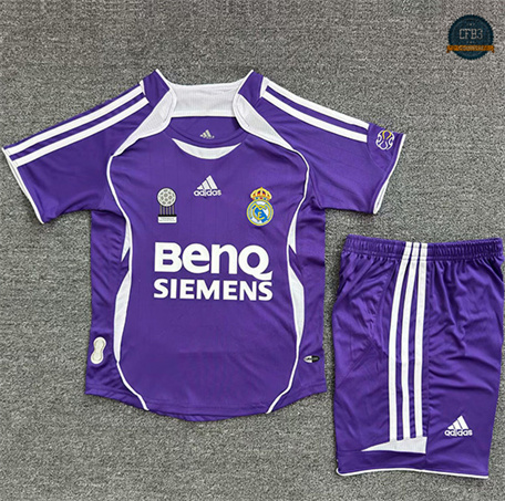 Cfb3 Camiseta futbol Retro 2006-07 Real Madrid Niño 3ª Equipación