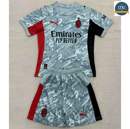 Camiseta futbol AC Milan Niño Equipación Portero Azul 2025/2026