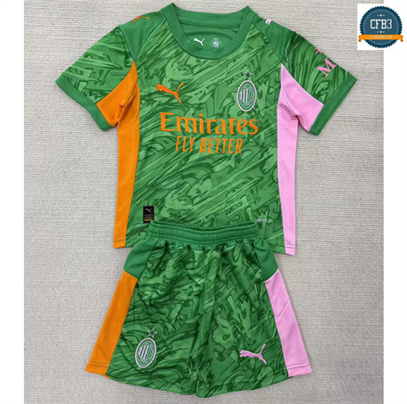 Camiseta futbol AC Milan Niño Equipación Portero Verde 2025/2026