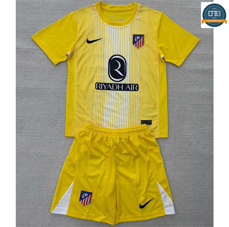 Camiseta futbol Atletico Madrid Niño Equipación Portero Amarillo 2025/2026