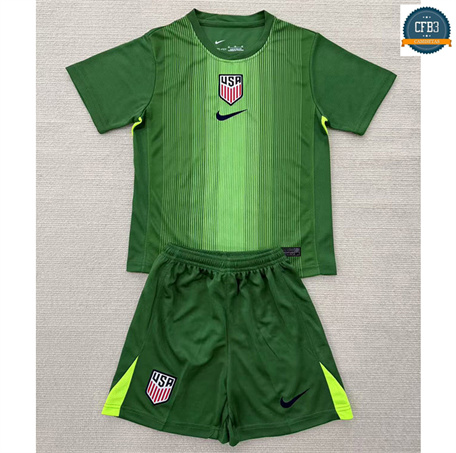 Camiseta futbol EEUU Niño Equipación Portero Vert 2025/2026