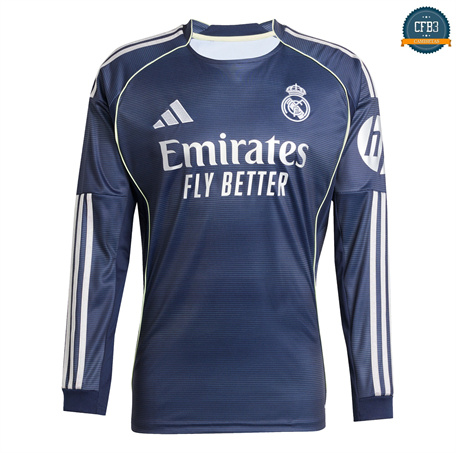 Camiseta futbol Real Madrid Equipación 2ª Equipación Manga Larga 2025/2026