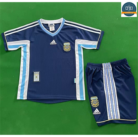Camiseta futbol Retro 1998 Argentina Niño 2ª Equipación