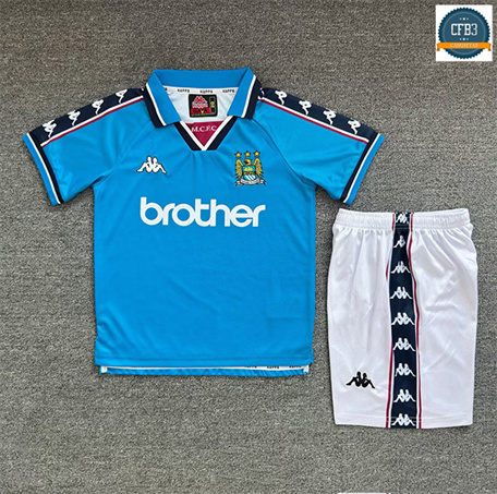 Camiseta futbol Retro 1997-98 Manchester City Niño 1ª Equipación