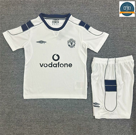 Camiseta futbol Retro 2001-03 Manchester United Niño 2ª Equipación
