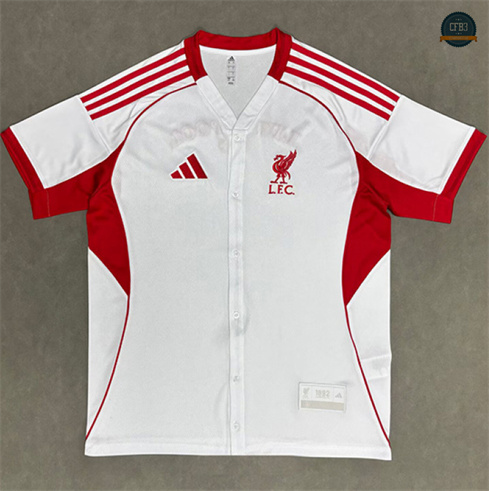 Camiseta futbol Liverpool Equipación béisbol Blanco 2025/2026
