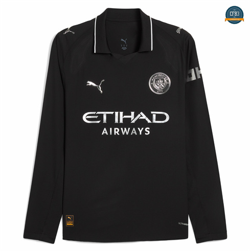 Camiseta futbol Manchester City 2ª Equipación Manga Larga 2025/2026