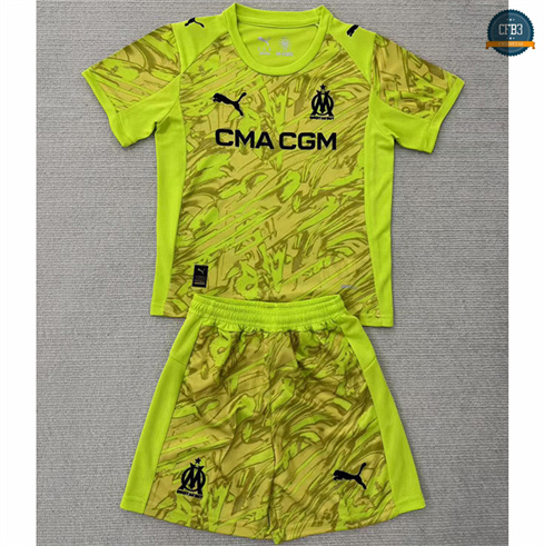 Camiseta futbol Marsella Niño Equipación Portero Verde 2025/2026