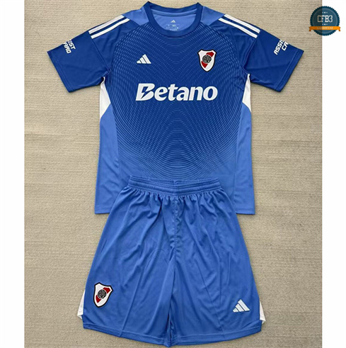 Camiseta futbol River Plate Niño Equipación Portero Azul 2025/2026