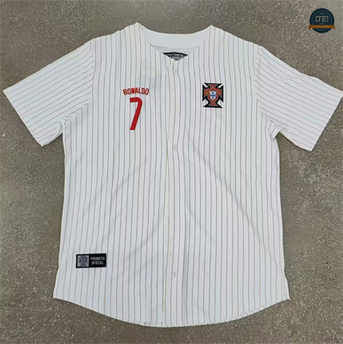 Camiseta futbol Portugal Equipación Blanco béisbol 2025/2026