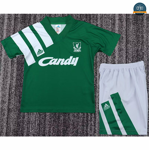 Camiseta futbol Retro 1991-92 Liverpool Niño 2ª Equipación