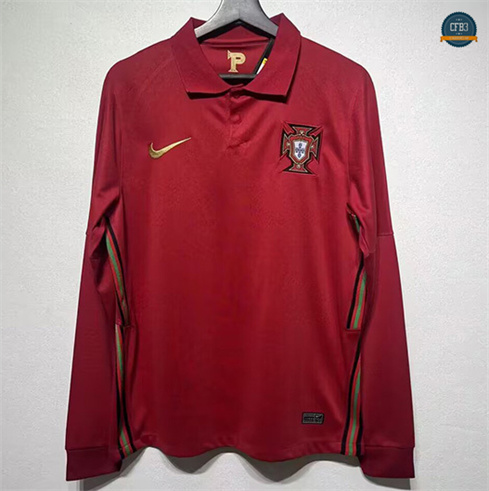 Camiseta futbol Retro 2020 Portugal 1ª Equipación Manga Larga