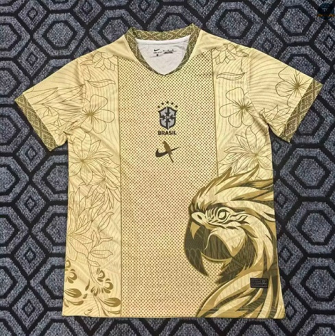 Camiseta futbol Brasil Equipación Especial Dorado 25
