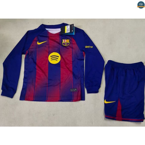 Camiseta futbol Barcelona Niño 1ª Equipación Manga Larga 2025/2026