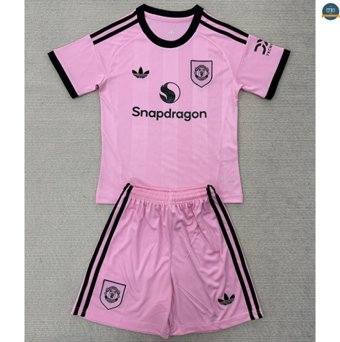 Camiseta futbol Manchester United Niño Equipación Portero Rosa 2025/2026
