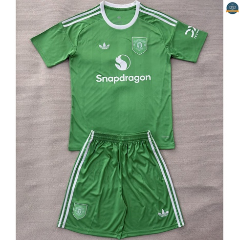 Camiseta futbol Manchester United Portero Niño Equipación Verde 2025/2026