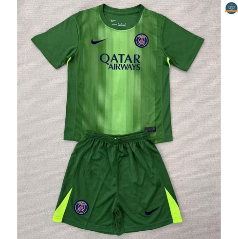 Camiseta futbol Paris Saint Germain Niño Equipación Portero Verde 2025/2026