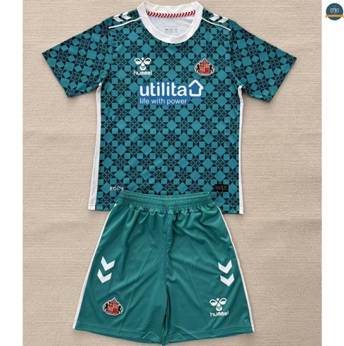 Camiseta futbol Sunderland Niño Equipación Portero Verde 2025/2026