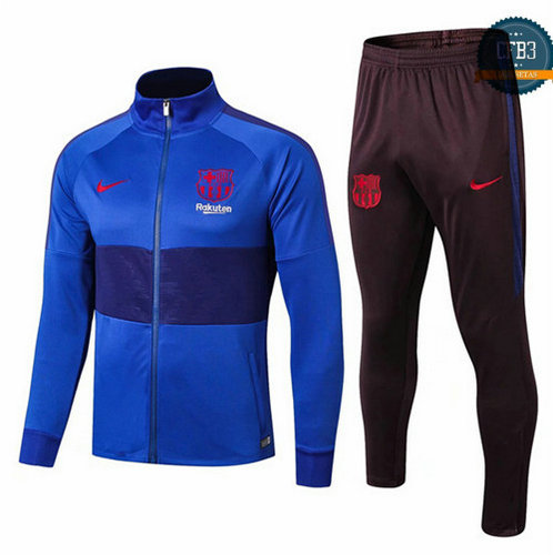 Chaqueta Chándal Barcelona Azul Cuello alto 2019/2020