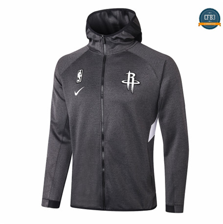 Cfb3 Camisetas Chaqueta con capucha Hoston Rockets - Negro