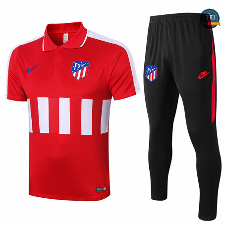 Cfb3 Camiseta Atletico Madrid POLO + Pantalones Rojo/Blanco 2020/2021