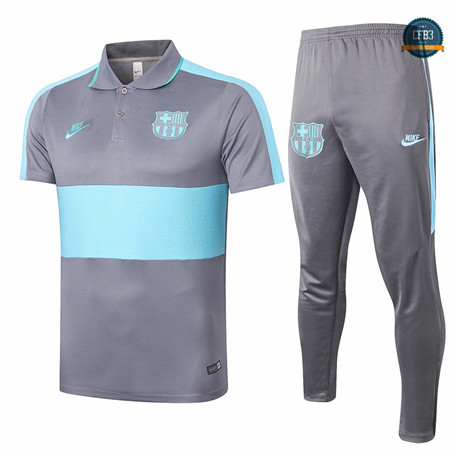 Cfb3 Camiseta Barcelona POLO + Pantalones Gris/Verde 2020/2021