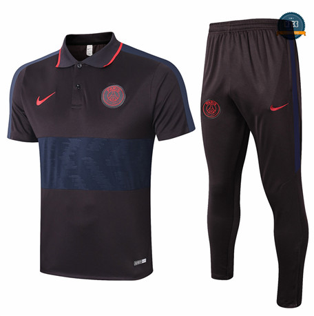 Cfb3 Camiseta PSG POLO + Pantalones Negro/Azul 2020/2021