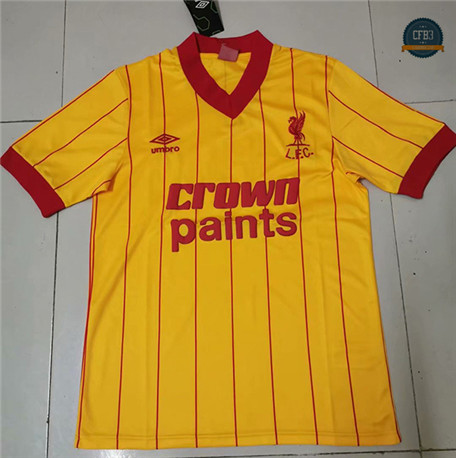 Cfb3 Camiseta Clásico Liverpool Amarillo Liga Campeones 1981-84