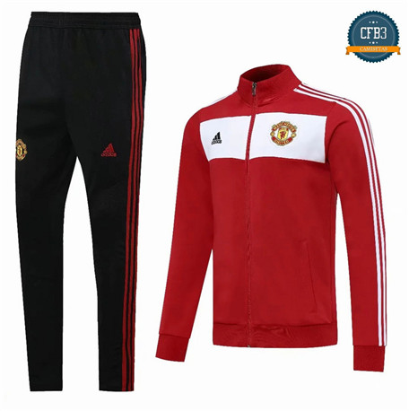 Cfb3 Chaqueta Chandal Manchester United Rojo/Blanco/Negro 2020/21